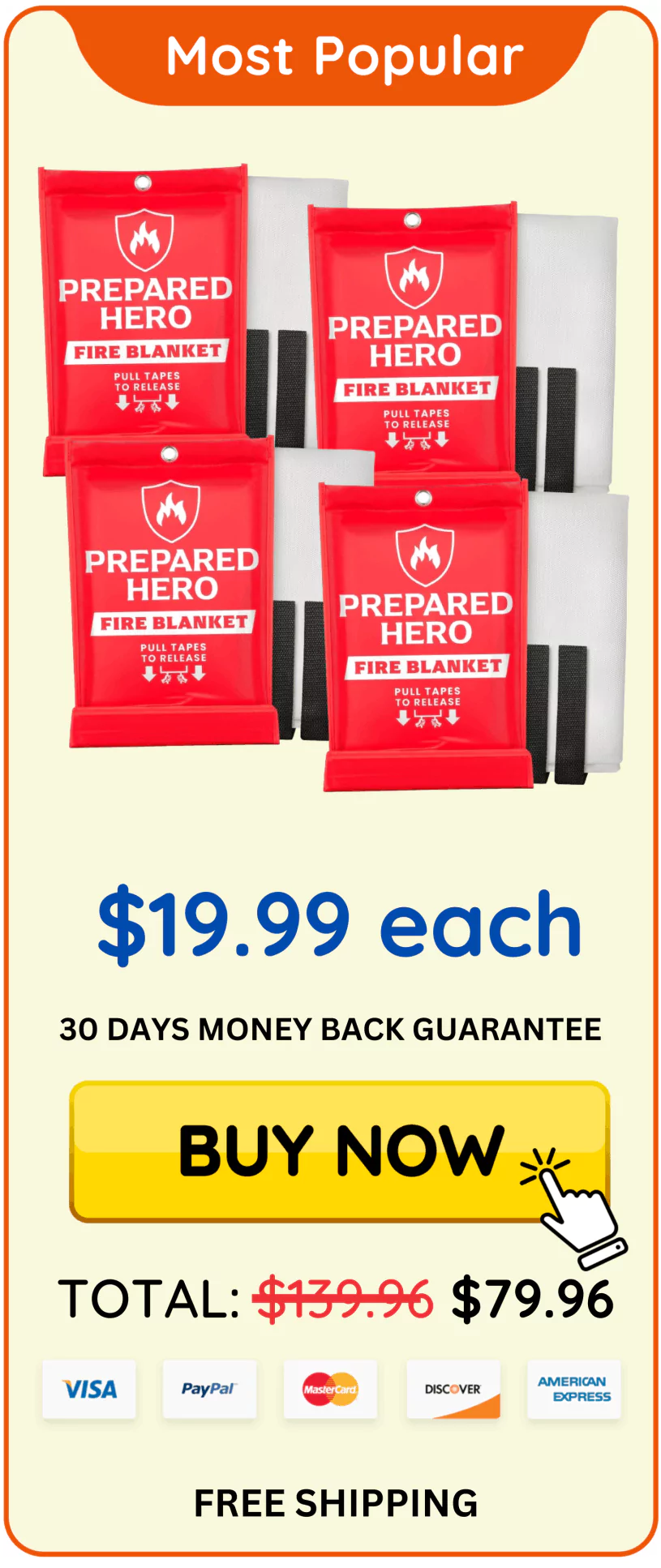 Prepared Hero Fire Blanket official website