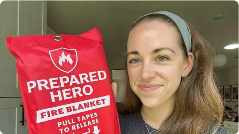 Prepared Hero Fire Blanket user 1