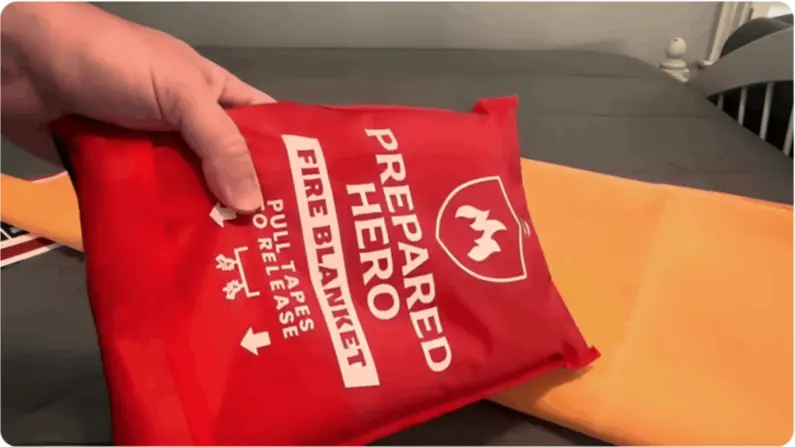 Prepared Hero Fire Blanket user 2